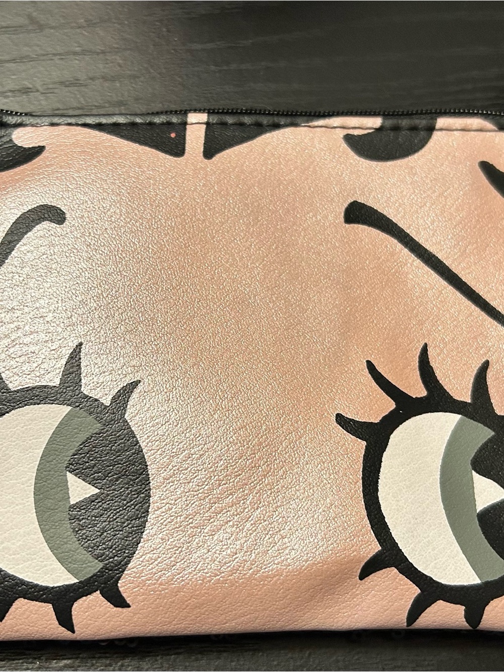 pink leather Betty Boop x IPSY collaboration makeup bag